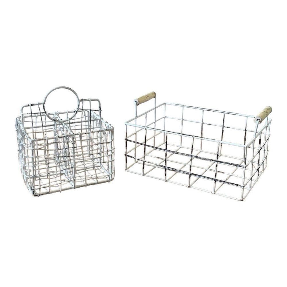 White‎ Wire Basket Set